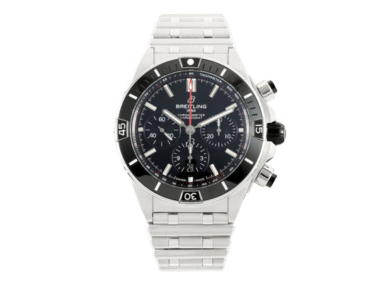 Super Chronomat B01 44mm SS Black Dial on SS Bracelet – Premium Edition