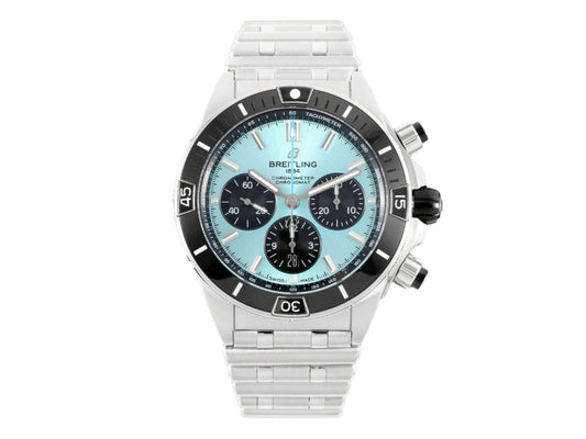 Super Chronomat B01 44mm SS Ice Blue Dial on SS Bracelet – Premium Edition