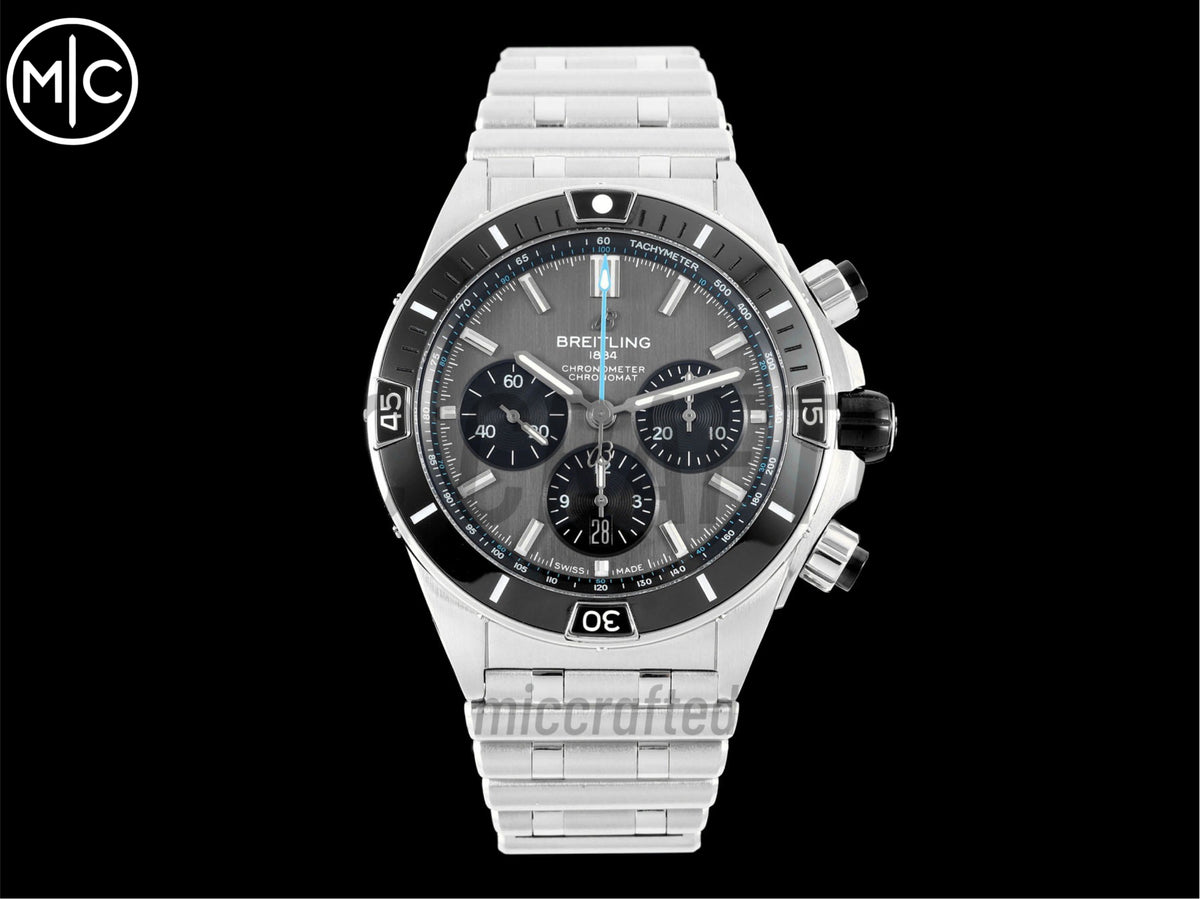 Super Chronomat B01 44mm SS 灰色錶盤配 SS 錶鏈 - 尊享版