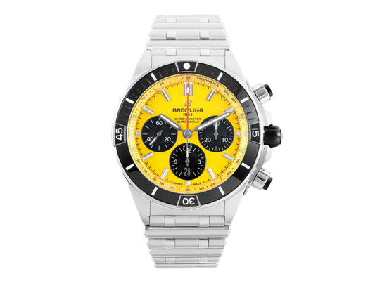 Super Chronomat B01 44mm SS Yellow Dial on SS Bracelet – Premium Edition