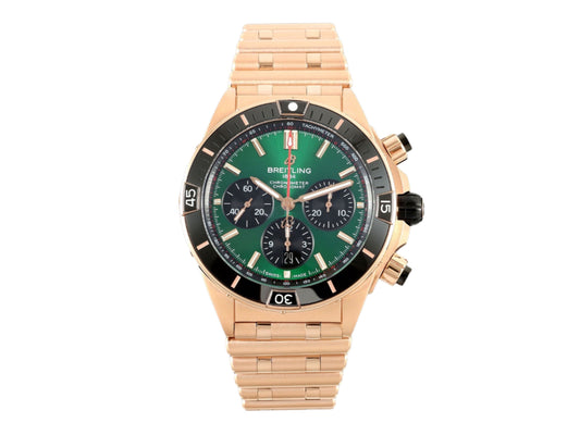 Super Chronomat B01 44mm RG Green Dial on RG Bracelet – Premium Edition