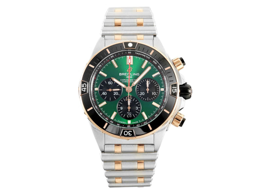 Super Chronomat B01 44mm SS/RG Green Dial on SS/RG Bracelet – Premium Edition