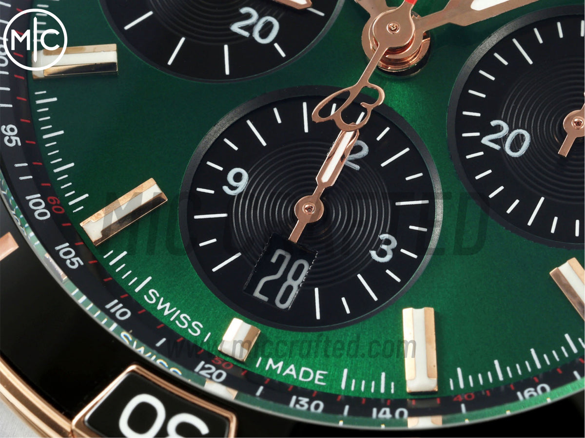 Super Chronomat B01 44mm SS/玫瑰金綠色錶盤配 SS/玫瑰金錶鏈 - 尊享版