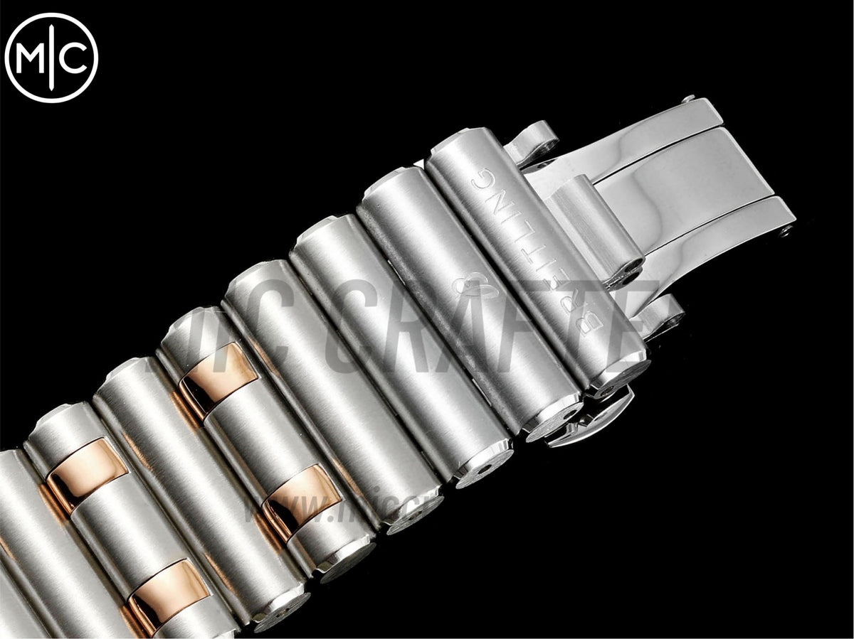 Super Chronomat B01 44mm SS/玫瑰金綠色錶盤配 SS/玫瑰金錶鏈 - 尊享版