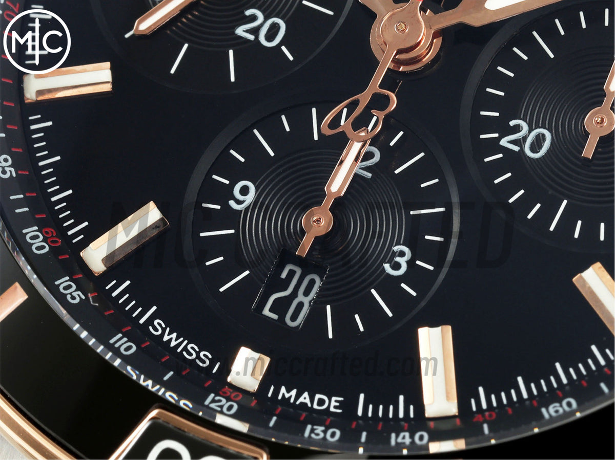 Super Chronomat B01 44mm SS/玫瑰金黑色錶盤配 SS/玫瑰金錶鏈 - 尊享版