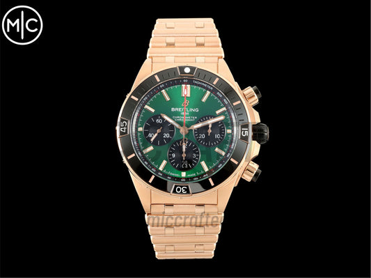Super Chronomat B01 44mm RG Green Dial on RG Bracelet – Premium Edition