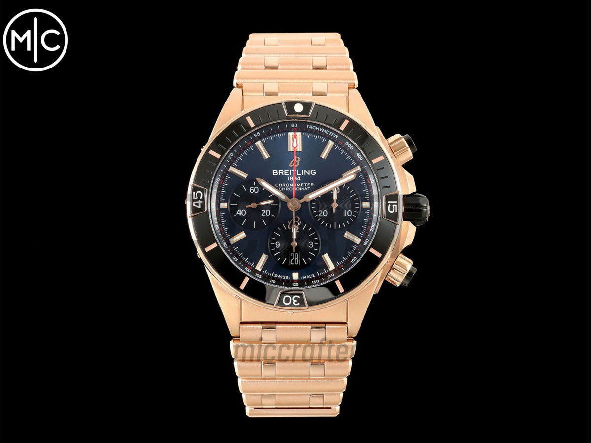 Super Chronomat B01 44mm RG 藍色錶盤配 RG 錶鏈 - 尊貴版