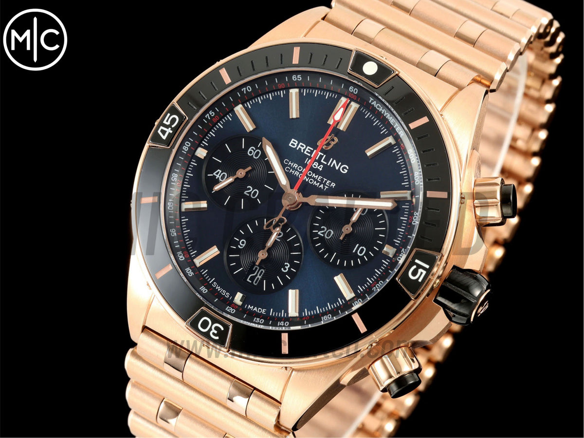 Super Chronomat B01 44mm RG 藍色錶盤配 RG 錶鏈 - 尊貴版
