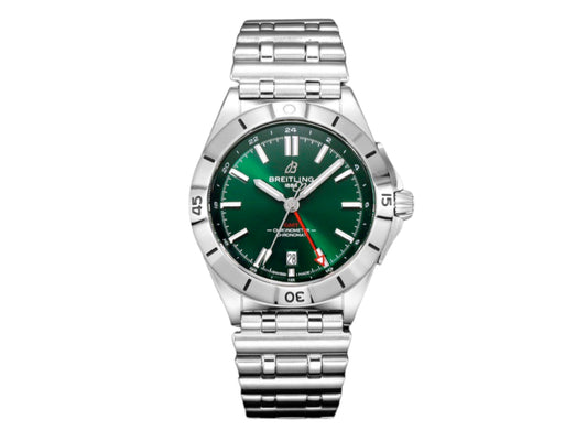 Chronomat GMT 40mm SS Deep Green Dial on SS Bracelet – Premium Edition
