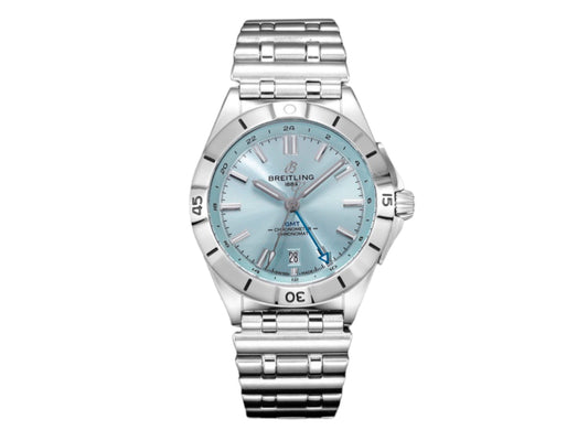 Chronomat GMT 40mm SS Ice Blue Dial on SS Bracelet – Premium Edition