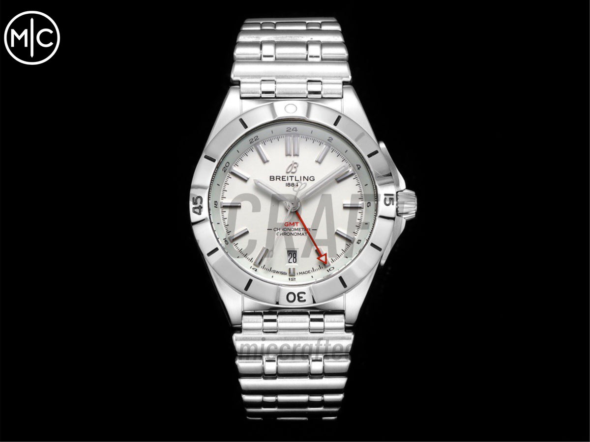 Chronomat GMT 40mm SS White Dial on SS Bracelet – Premium Edition