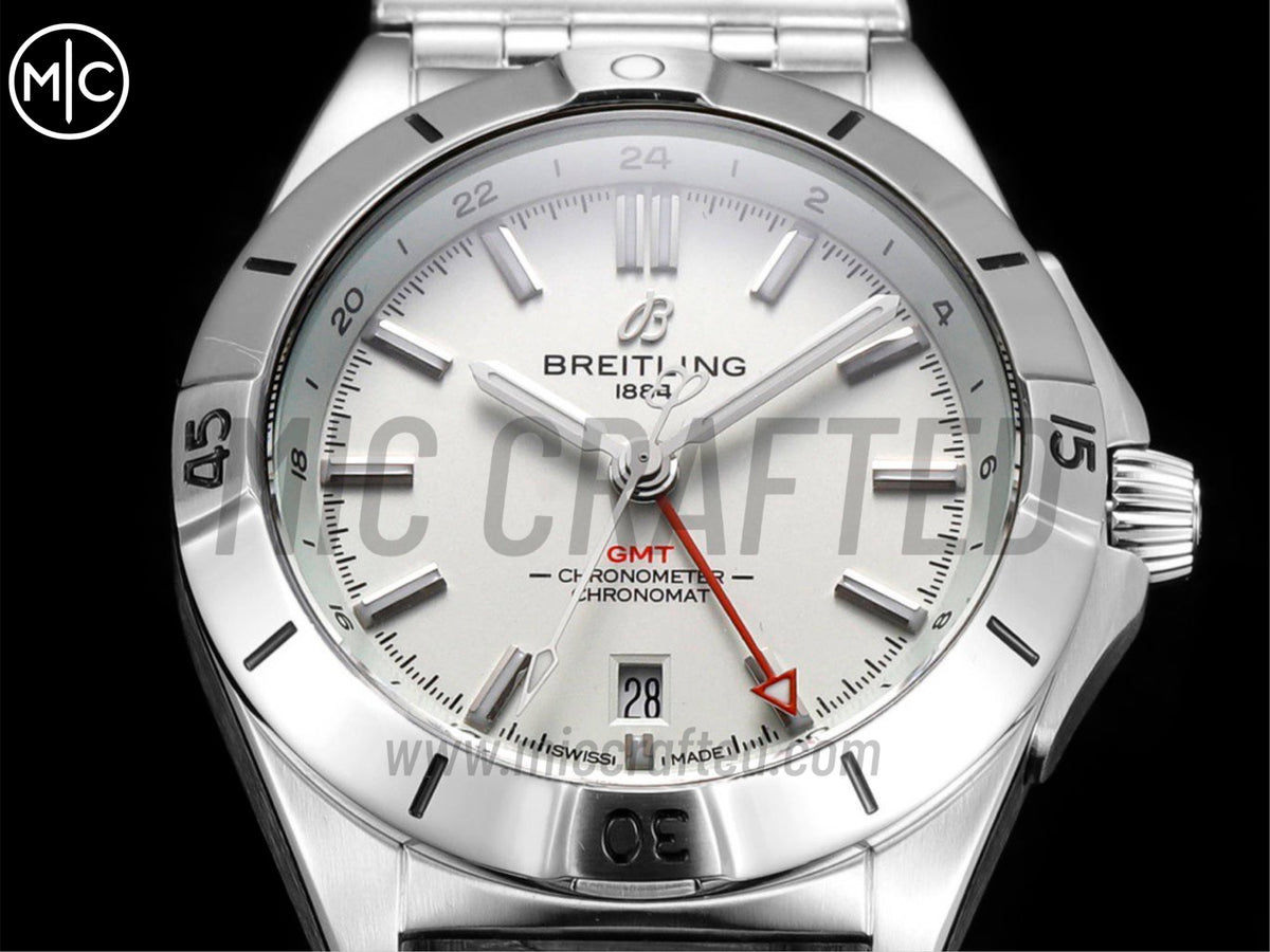 Chronomat GMT 40mm SS White Dial on SS Bracelet – Premium Edition