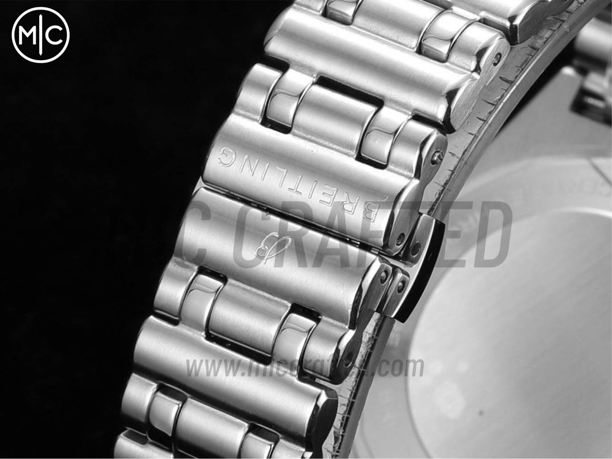 Chronomat GMT 40mm SS 深藍色／黃色錶盤配 SS 錶鏈 - 尊貴版