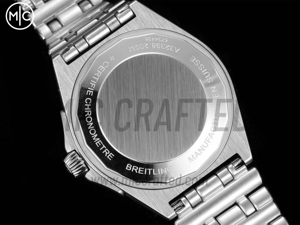 Chronomat GMT 40mm SS 深藍色／黃色錶盤配 SS 錶鏈 - 尊貴版