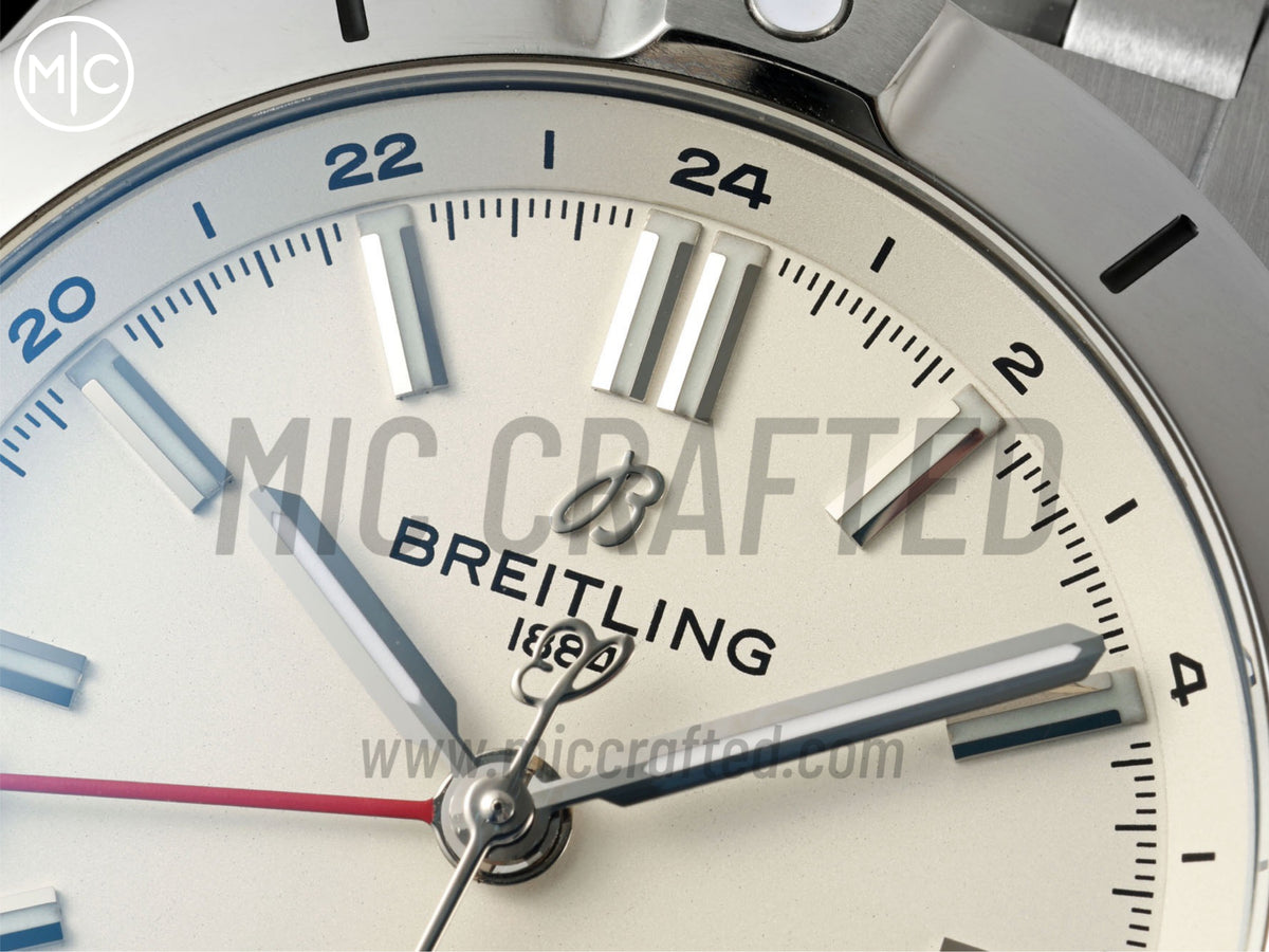 Chronomat GMT 40mm SS White Dial on SS Bracelet – Premium Edition