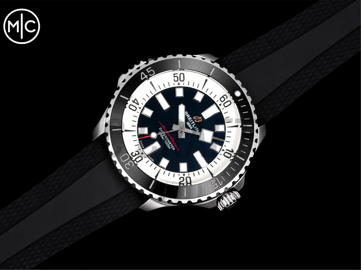 Superocean 46mm SS 黑色錶盤配黑色橡膠錶帶 - 尊貴版