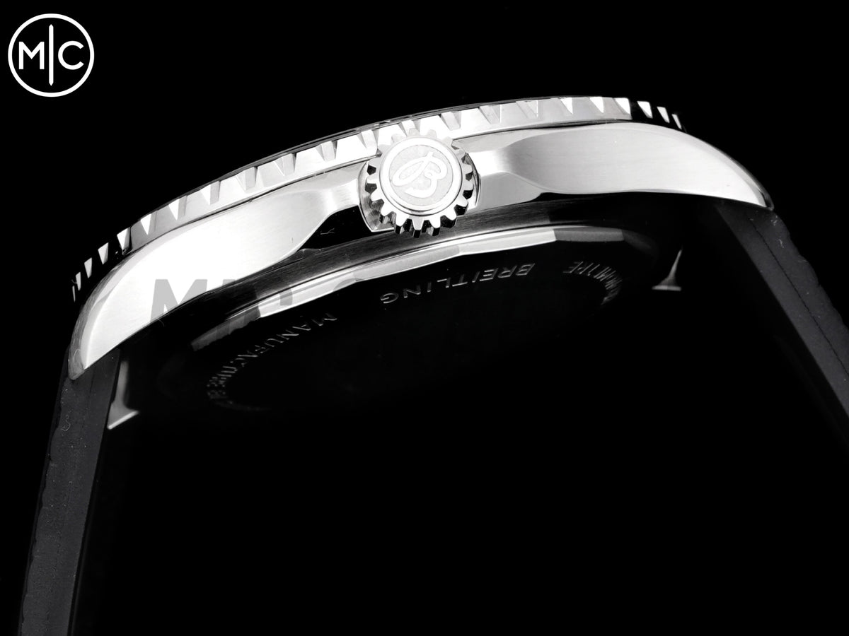 Superocean 46mm SS 黑色錶盤配黑色橡膠錶帶 - 尊貴版
