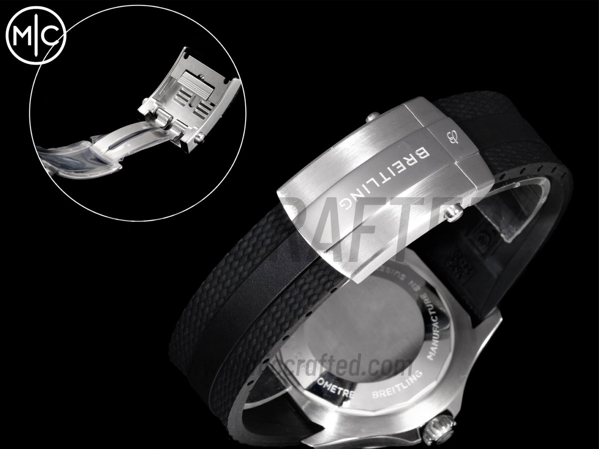 Superocean 46mm SS 黑色錶盤配黑色橡膠錶帶 - 尊貴版