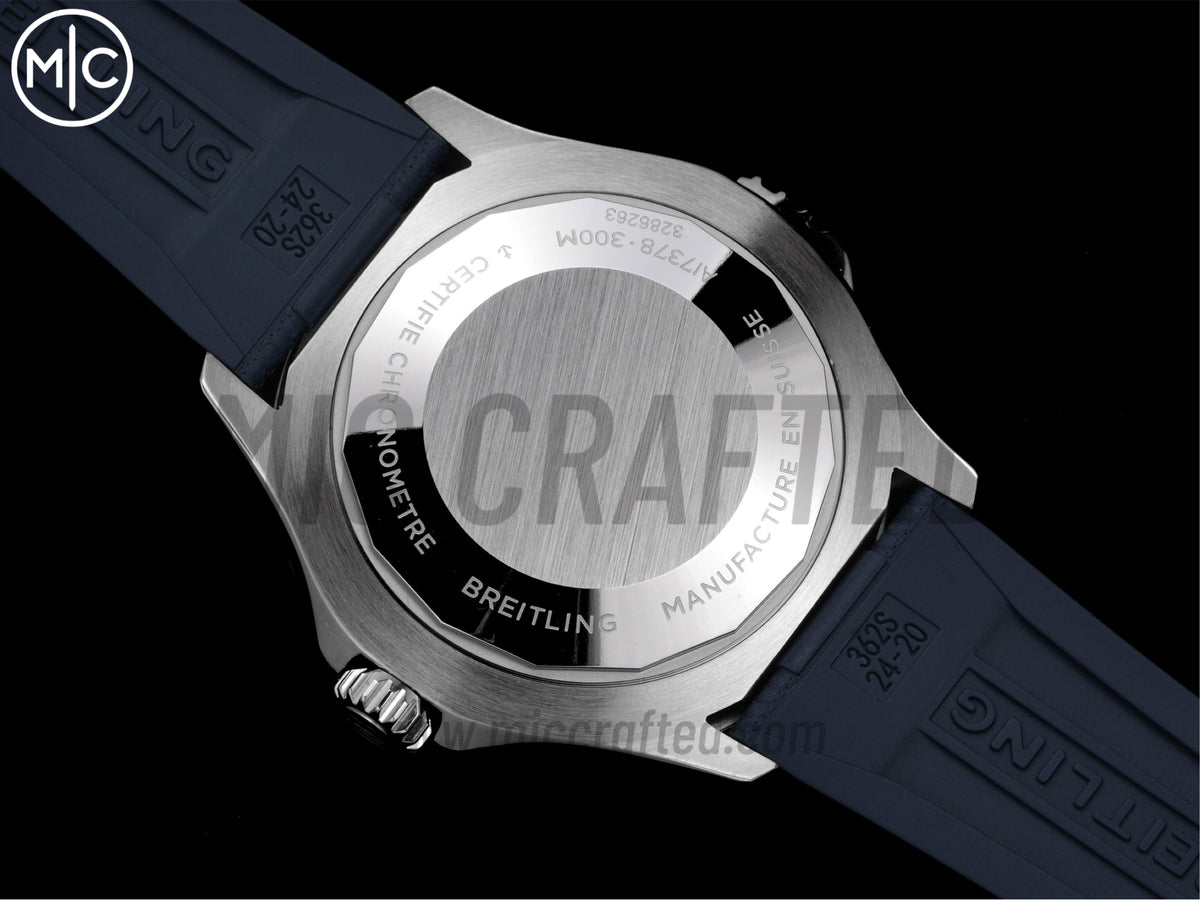 Superocean 46mm SS 藍白色錶盤配藍色橡膠錶帶 - 尊貴版
