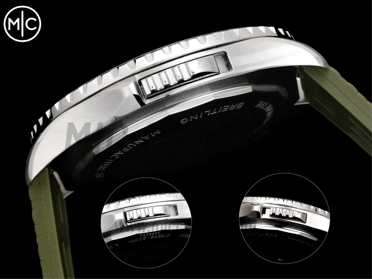 Superocean 46mm SS 綠色迷彩錶盤配綠色橡膠錶帶 - 尊貴版