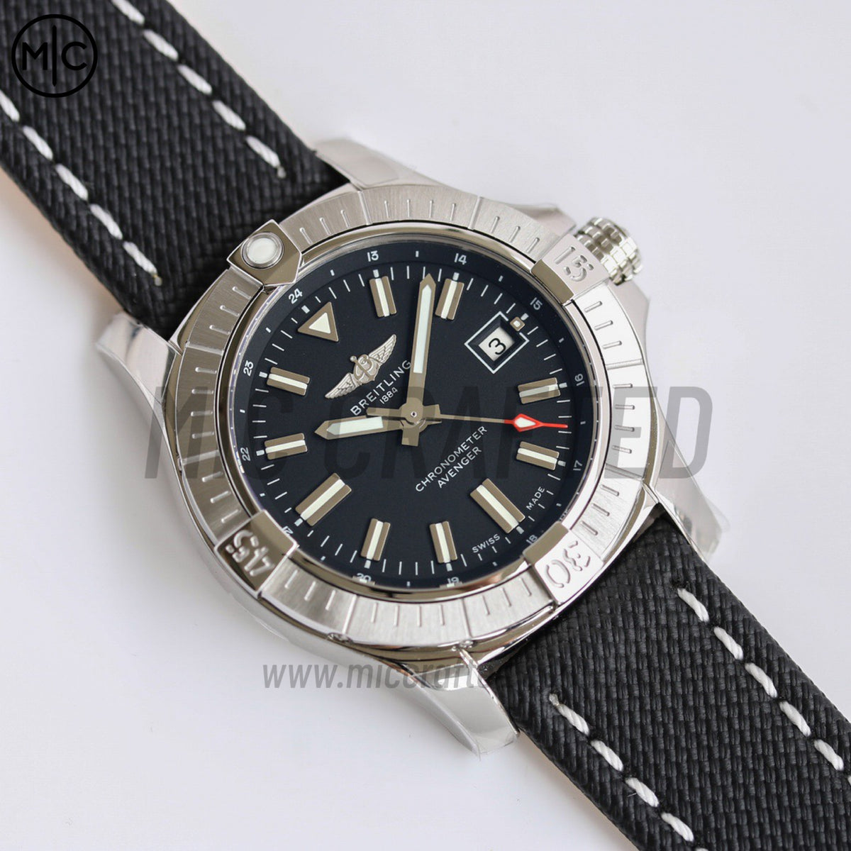 Avenger Automatic 43mm SS 黑色錶盤配黑色尼龍錶帶 - 尊貴版