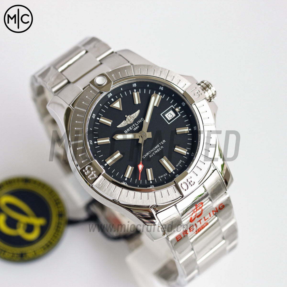 Avenger Automatic 43mm SS 黑色錶盤配 SS 錶鏈 - 尊貴版