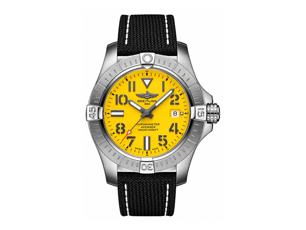 Avenger Automatic 45mm SS 黃色錶盤配黑色尼龍錶帶 - 尊貴版
