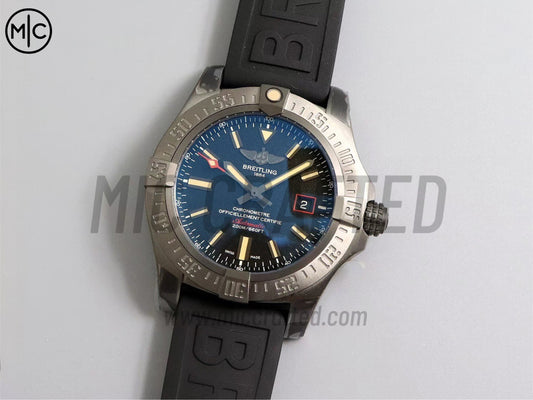 Avenger BlackBird 44mm PVD Black Dial on Black Rubber Strap – Premium Edition