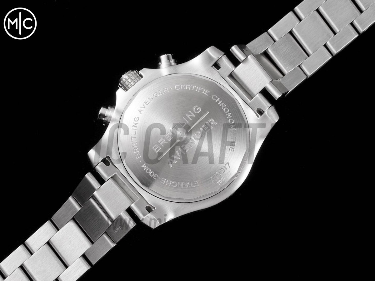 Avenger Chrono 45mm SS 黑色錶盤配 SS 錶鏈 - 尊貴版
