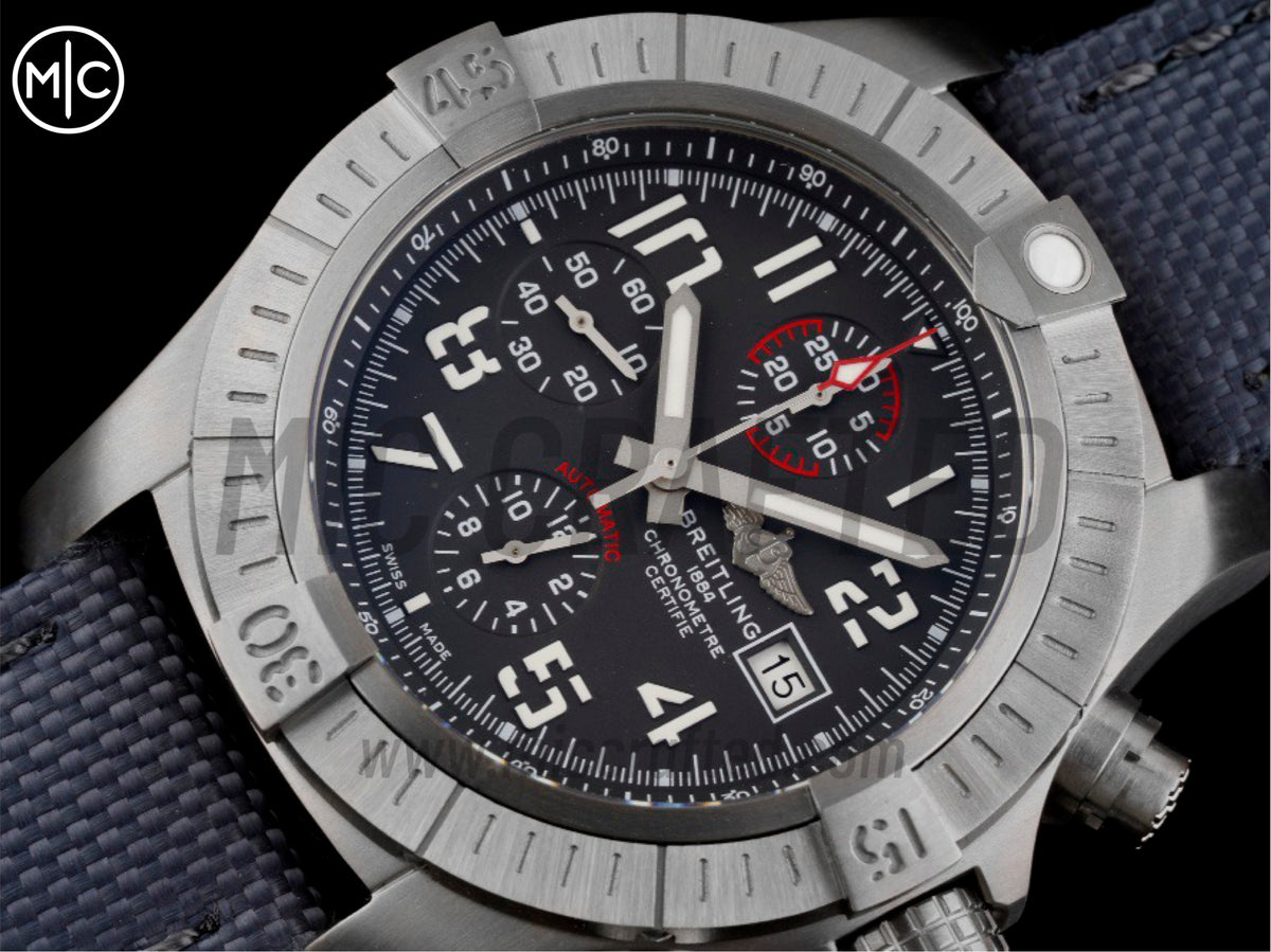 Avenger Chrono SS Black Dial on Black Nylon Strap – Premium Edition