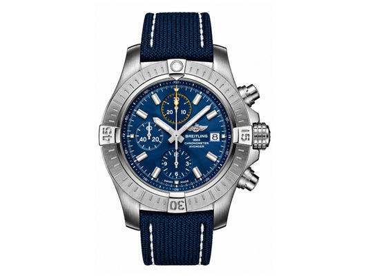 Avenger Chrono 45mm SS Blue Dial on Blue Nylon Strap – Premium Edition
