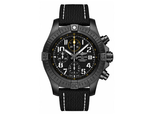 Avenger Chrono 45mm PVD Titanium Black Dial on Black Nylon Strap – Premium Edition